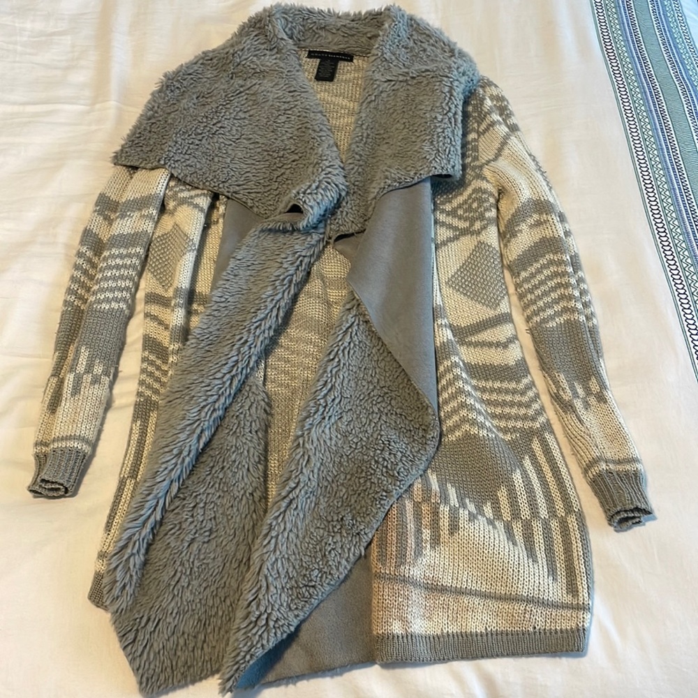Gray furry sweater